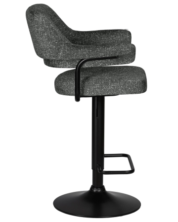 Набор 2 шт Стул барный CHARLY BLACK, серый твид (LEO11)