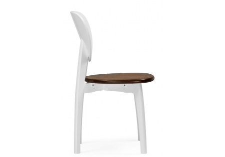 Стул деревянный Окава белый, миланский орех