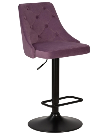 Набор 2 шт Стул барный JOSEPH BLACK, пудрово-сиреневый велюр (MJ9-52)