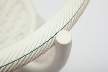 Столик кофейный Andrea ротанг, D60х50 см, белый