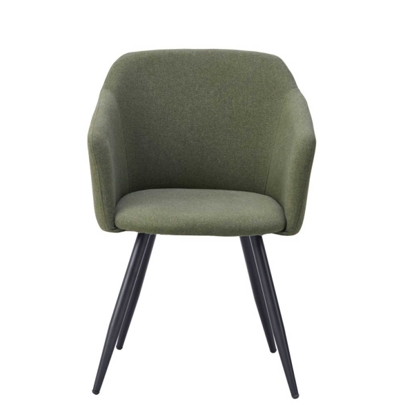 Стул DC-1727-2 зеленый PK598B-7 с черными ножками