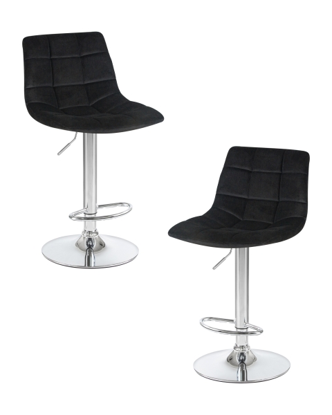Набор 2 шт Стул барный TAILOR, черный велюр (MJ9-101)