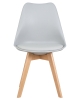 Стул обеденный JERRY SOFT ножки светлый бук сиденья светло-серый GR-01