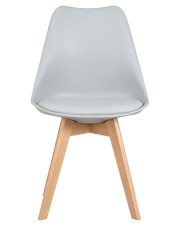 Стул обеденный JERRY SOFT ножки светлый бук сиденья светло-серый GR-01