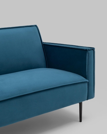 Диван прямой Кассель велюр синий