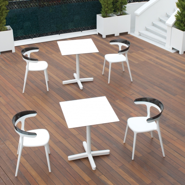 Кресло пластиковое PAPATYA Luna белый