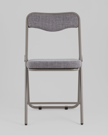 Стул складной Джонни рогожка серо-голубой каркас серый