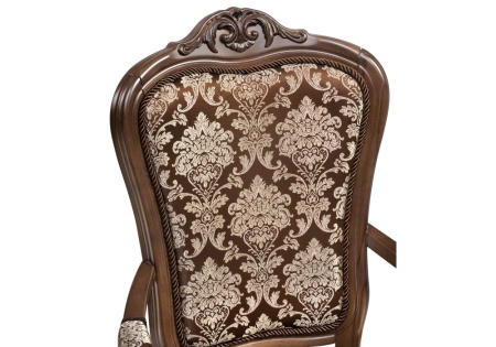Стул деревянный Руджеро с мягкими подлокотниками орех, шоколад