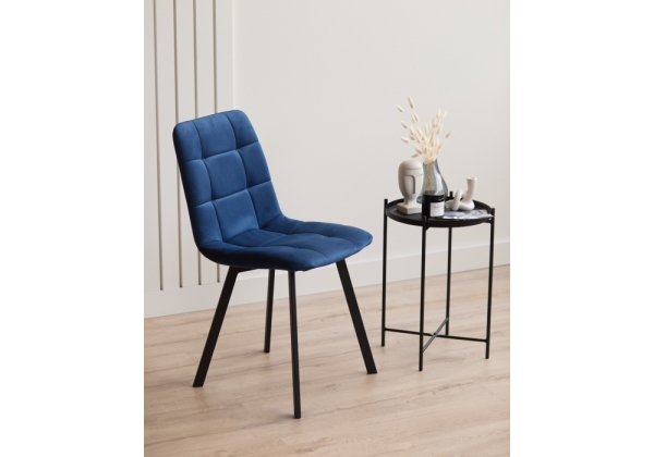 Стул на металлокаркасе Чилли синий, черный