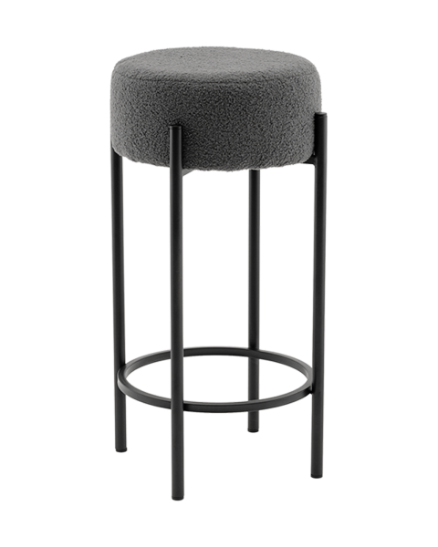 Стул барный Беккет букле темно-серый