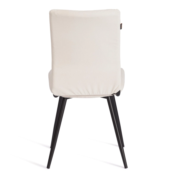 Стул обеденный Monte Carlo белый и серый, ткань и металл, мягкое сиденье, без подлокотников