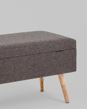 Банкетка Сторми с ящиком темно-серый