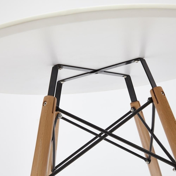 Стол CINDY NEXT (70-80 MDF) металл, мдф, бук, белый, натуральный