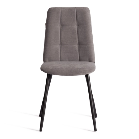 Стул обеденный Asti серый, ткань и металл, мягкое сиденье, без подлокотников