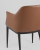 Стул обеденный Itan коричневый с коричневой экокожей