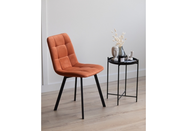 Стул на металлокаркасе Чилли терракотовый, черный