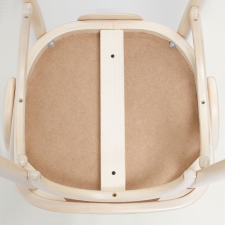 Деревянный стул Венский беленый дуб с мягким сиденьем из ткани