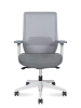 Кресло офисное Mono LB серый, ткань и пластик, мягкое сиденье, с подлокотниками
