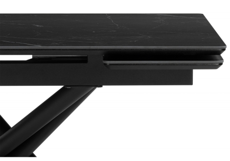 Керамический стол Мэриан 120(180)х80 shakespeare black, черный