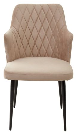 Стул HERMAN бежевый #5 велюр, черный каркас