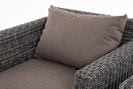 "Капучино Сингл" лаунж-зона из искусственного ротанга, цвет графит