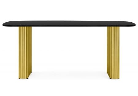 Стол деревянный Бавария B 180 х 90 черная пленка шагрень, золото