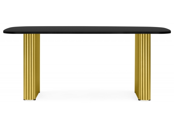 Стол деревянный Бавария B 180 х 90 черная пленка шагрень, золото