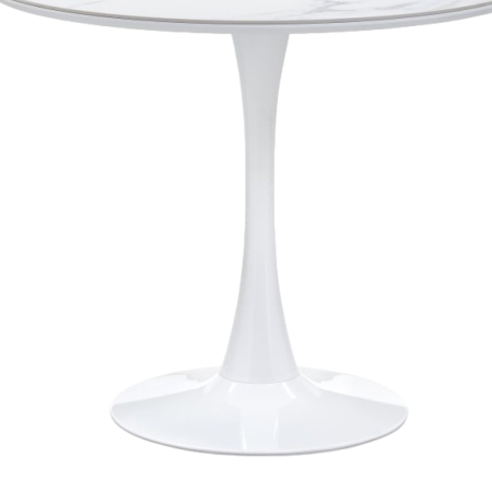 Керамический стол Тулип 90х74 белый мрамор, белый