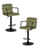 Набор 2 шт Стул барный KRUGER ARM BLACK, зеленый вельвет (LAR-E2041-7)