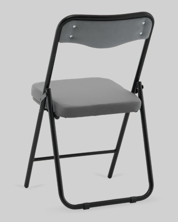 Стул складной Джонни велюр велютто темно-серый, каркас черный матовый