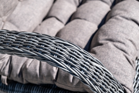 "Толедо" кресло плетеное с подушками, графит