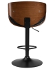 Набор 2 шт Стул барный KARTER BLACK, коричневый орех дерево (BWW), черный PU