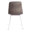 Стул CHILLY темно-серый и серый, велюр и металл, мягкое сиденье, без подлокотников