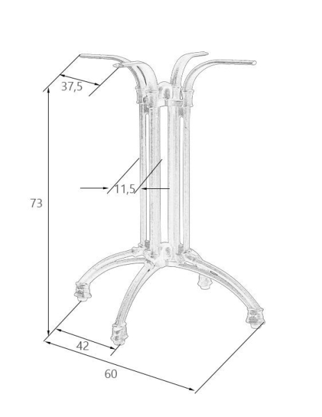 Подстолье обеденное LOUISE