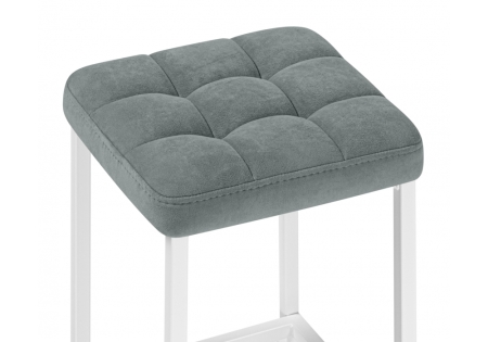 Барный стул Лофт катания дасти блю, белый матовый