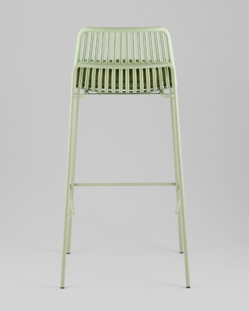 Стул барный Louran с подушкой зеленый