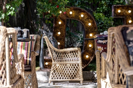 "Латте" плетеное кресло из искусственного ротанга, соломенный