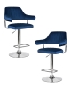 Набор 2 шт Стул барный CHARLY, синий велюр (MJ9-117)