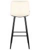 Набор 2 шт Стул барный NICOLE, черные матовые ножки, кремовый велюр (108-113)