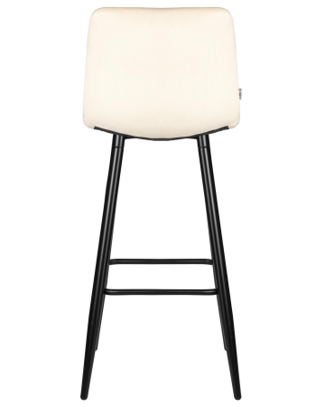 Набор 2 шт Стул барный NICOLE, черные матовые ножки, кремовый велюр (108-113)