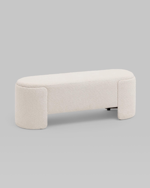 Банкетка Taks букле белый