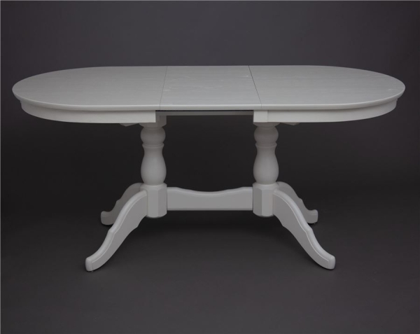 Раздвижной стол Овальный 130 слоновая кость