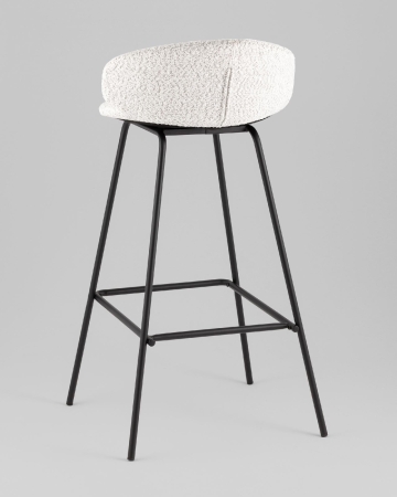 Стул барный Nita букле светло-серый
