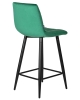 Стул полубарный OLIVIA черные матовые ножки, зеленый велюр 108-64