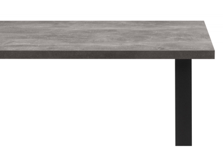 Стол деревянный Лиман 117 х 77 бетон светлый, черный матовый