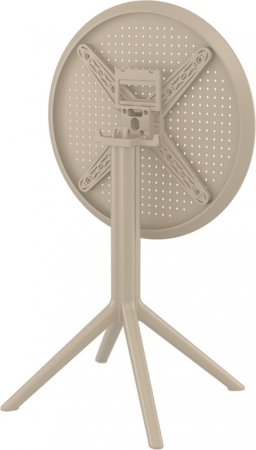 Стол пластиковый складной Siesta Contract Sky Folding Table Ø60 бежевый