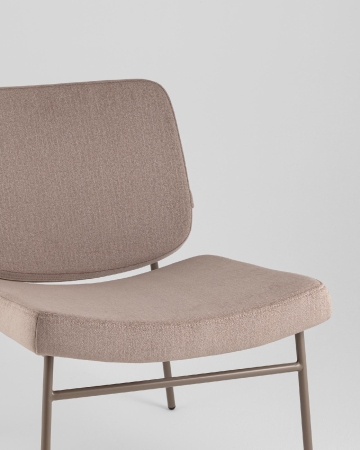 Кресло Эбигейл велюр бежевый, каркас бежево-серый