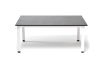 "Канны" журнальный столик из HPL 90х60, H40, каркас белый, столешницы серый гранит