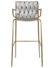 Набор 2 шт Стул барный MILLER GOLD, cветло-серый велюр (135-37)