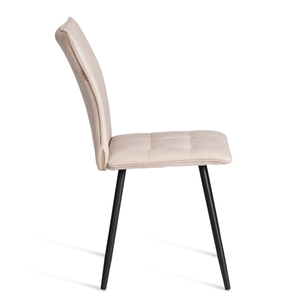 Стул обеденный Bari бежевый, ткань и металл, мягкое сиденье, без подлокотников